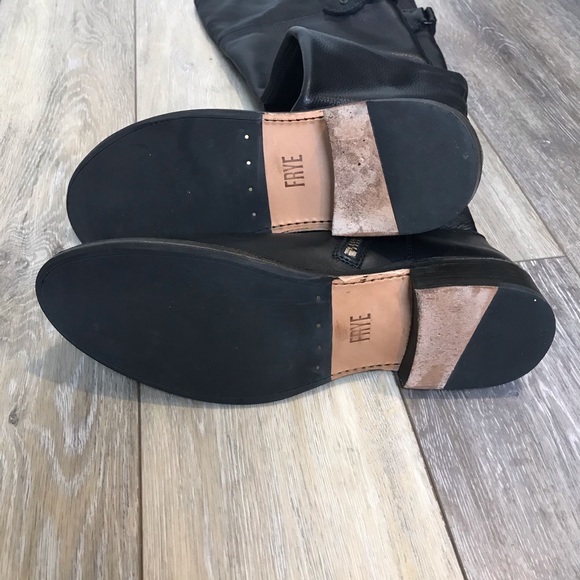 SOLD| FRYE Shirley Over The Knee Black Boots 8.5 - Picture 7 of 8